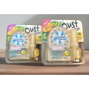 Oust Portable Fan - Citrus Scent/Outdoor Scent 2004‎ SC Johnson Lot Of Two